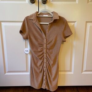 NWT isalis brown terrycloth dress 🤎